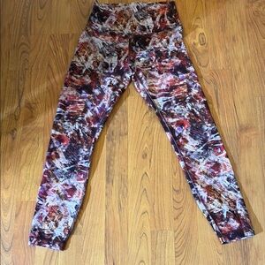 Multicolor Abstract Print Leggings